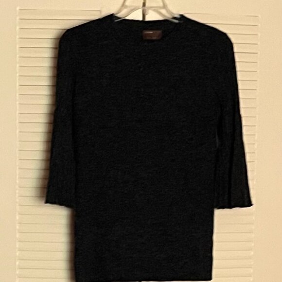 Kerisma Black Gray ¾ Length Bell Sleeve Sweater* - Picture 5 of 6